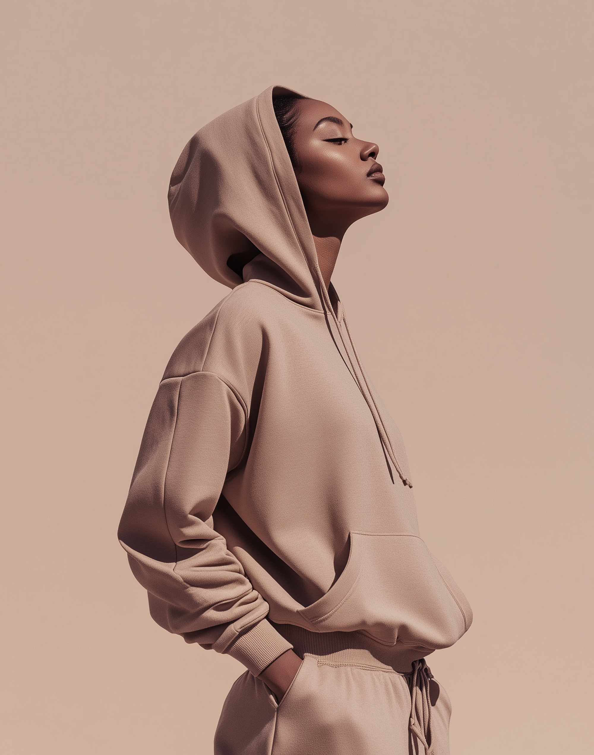 Neutral Hoodie Portrait
