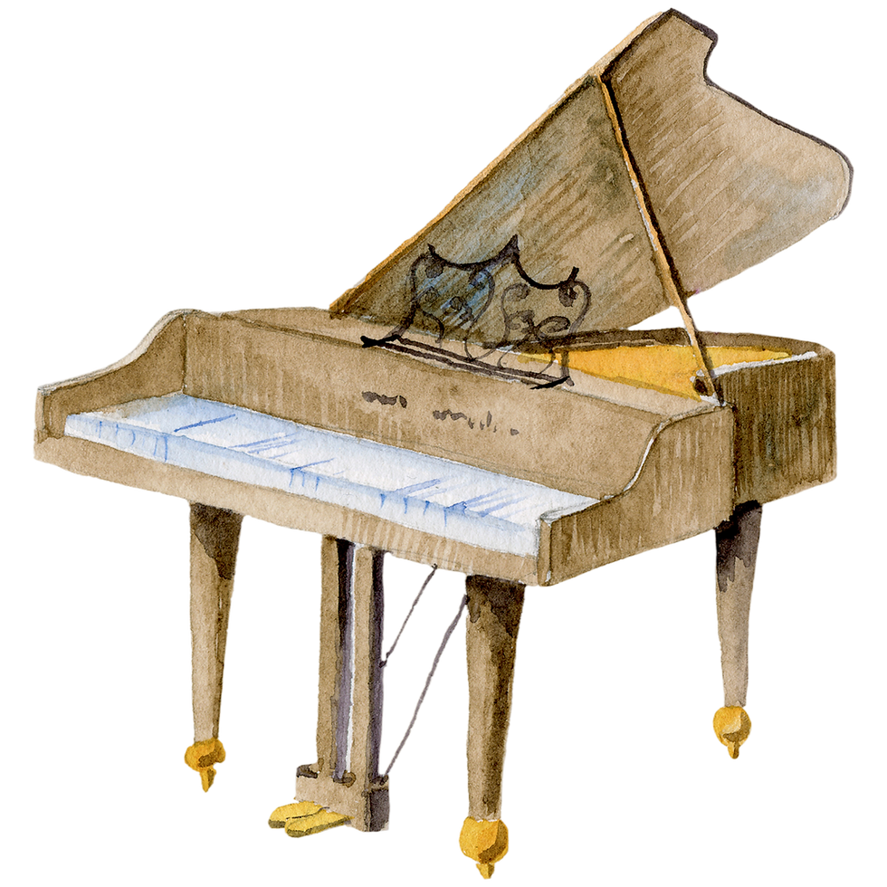 Watercolor Grand Piano