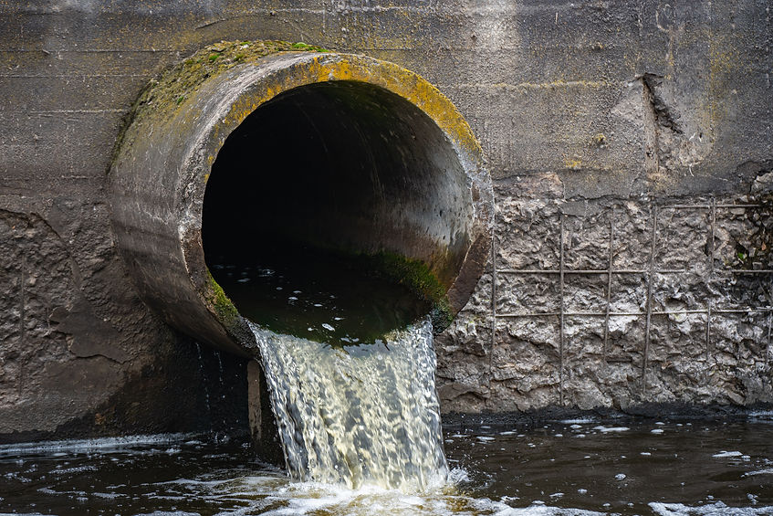 Water Flowing Out Pipe