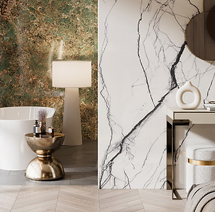 Elegant bathroom with freestanding tub, glass-enclosed shower, and double vanity in Gilbert, AZ
