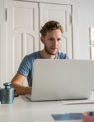 Man on Computer