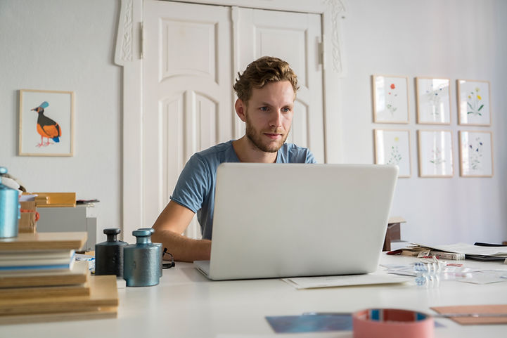Man on Computer