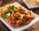 chinese orange chicken with fried rice