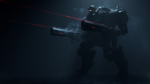 Futuristic Combat Robot