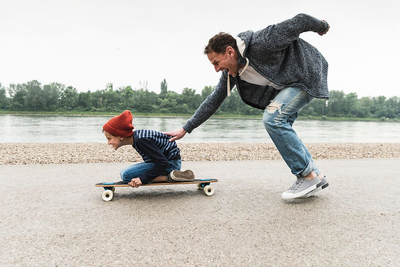 Papa und Sohn