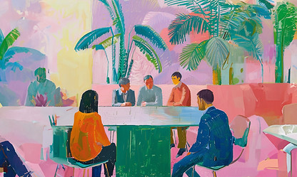 Vibrant Team Meeting Scene
