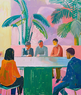 Vibrant Team Meeting Scene