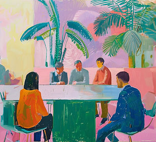 Vibrant Team Meeting Scene