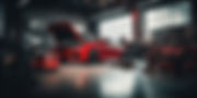 Red Car in Garage