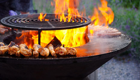 Flaming Barbecue Meat