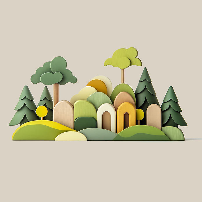 Colorful Wooden Landscape
