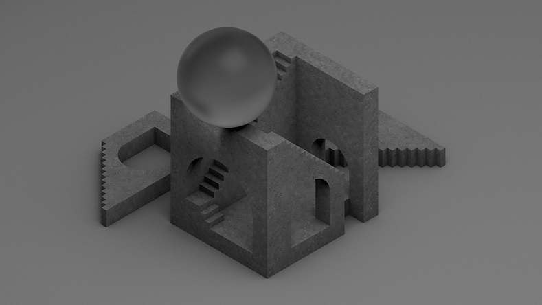 3D Tek Renkli Nesneler