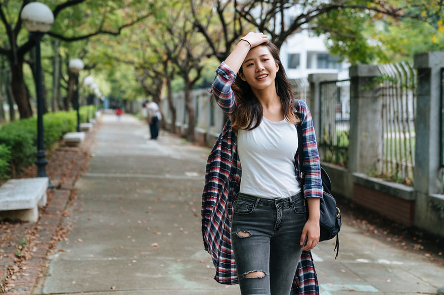 Person Walking Along the Street