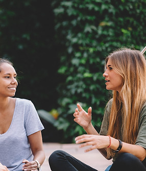 Friends Talking Outside