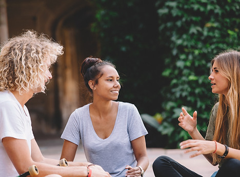 Friends Talking Outside
