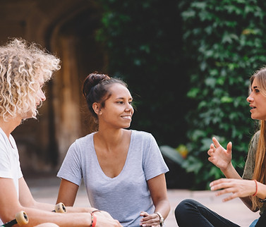 Friends Talking Outside