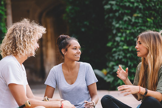 Friends Talking Outside