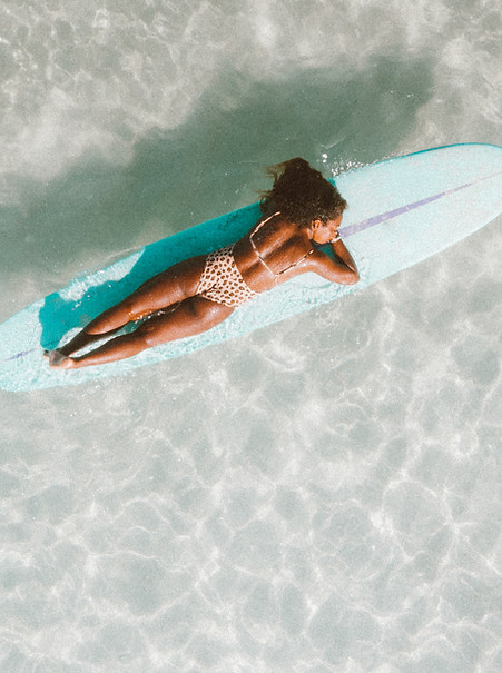 Woman Surfboard Relaxation