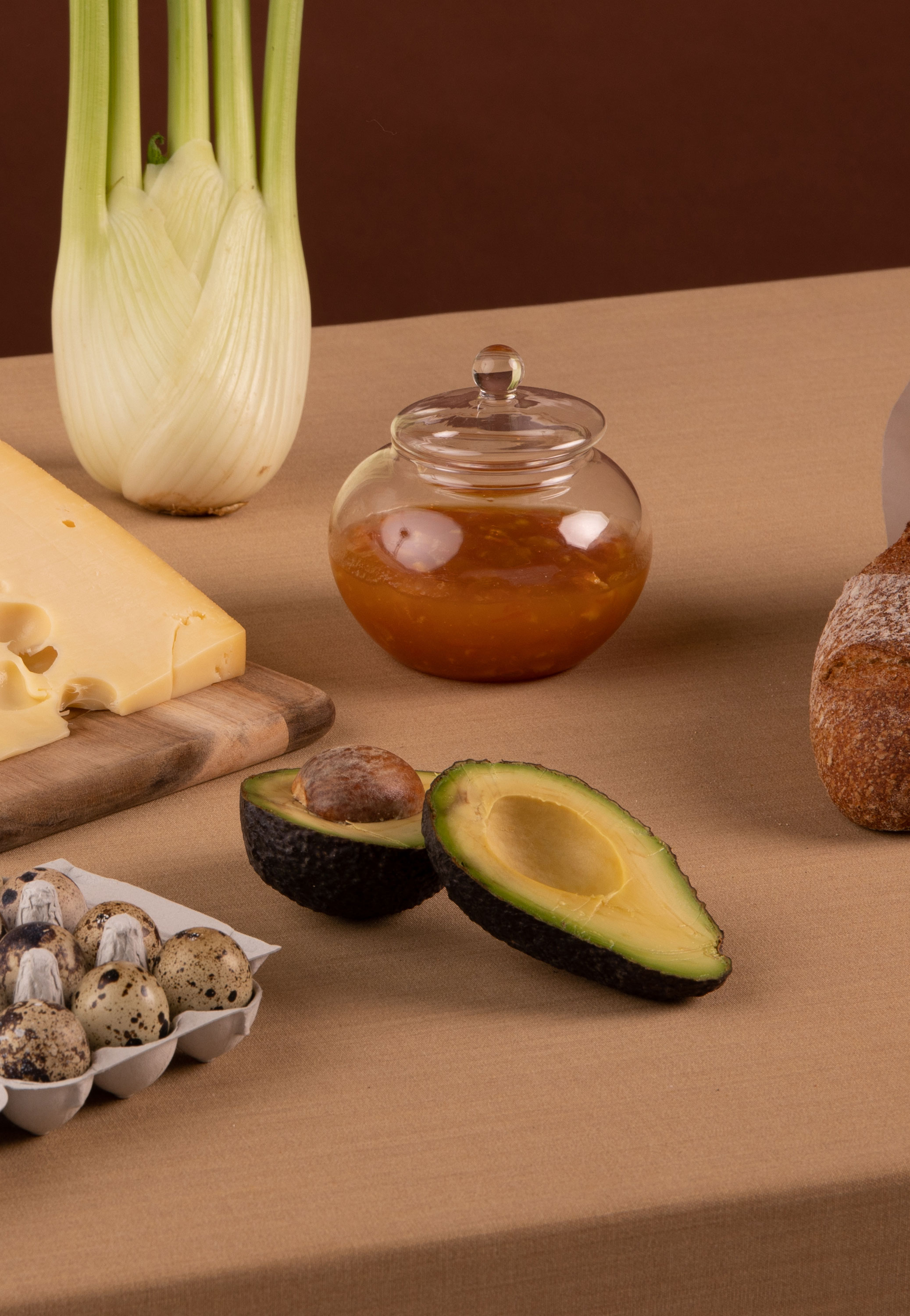 Arranged Food and Objects