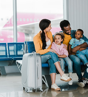 Family at Airport Gate
