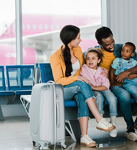 Family at Airport Gate
