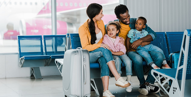 Family at Airport Gate