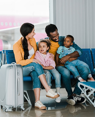 Family at Airport Gate