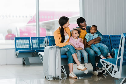 Family at Airport Gate