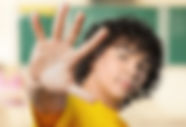 Boy Raising Hand