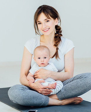 Mother and Son on Yoga Mat
