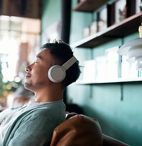Relaxing with Headphones