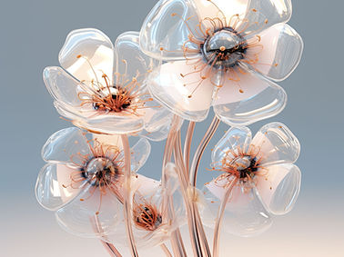 Glass Flower Sculpture
