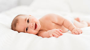 Happy baby after good sleep