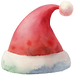 Watercolor Santa Hat
