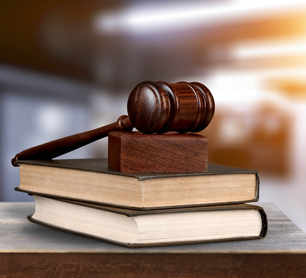 Judge's Gavel on Books