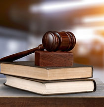 Judge's Gavel on Books