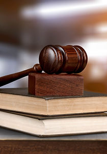 Judge's Gavel on Books