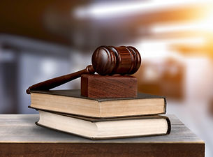 Judge's Gavel on Books