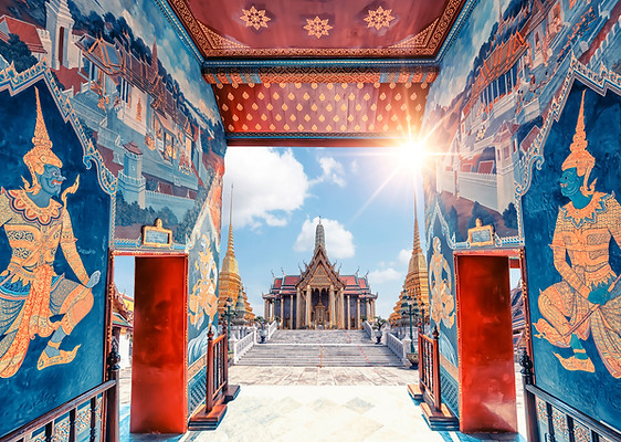 Painting on the temple's wall