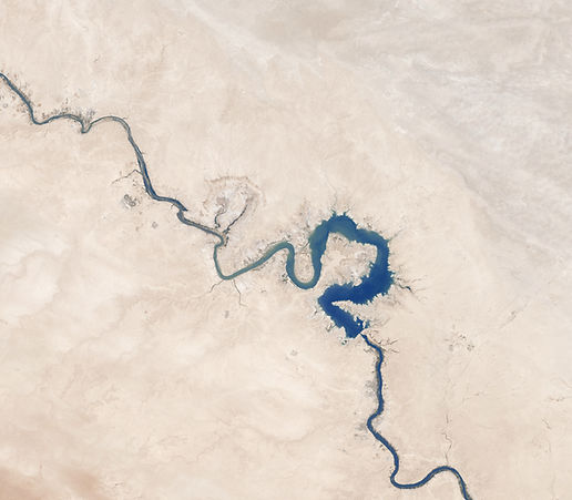 Aerial View of Curved River