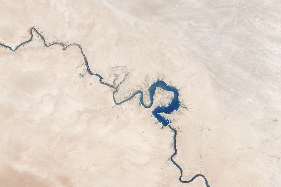 Aerial View of Curved River