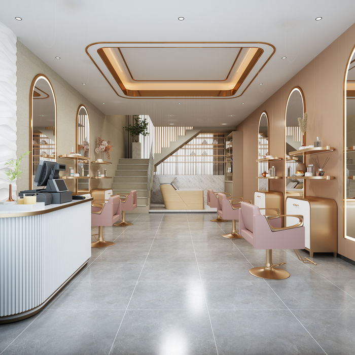 Elegant hair salon interior design