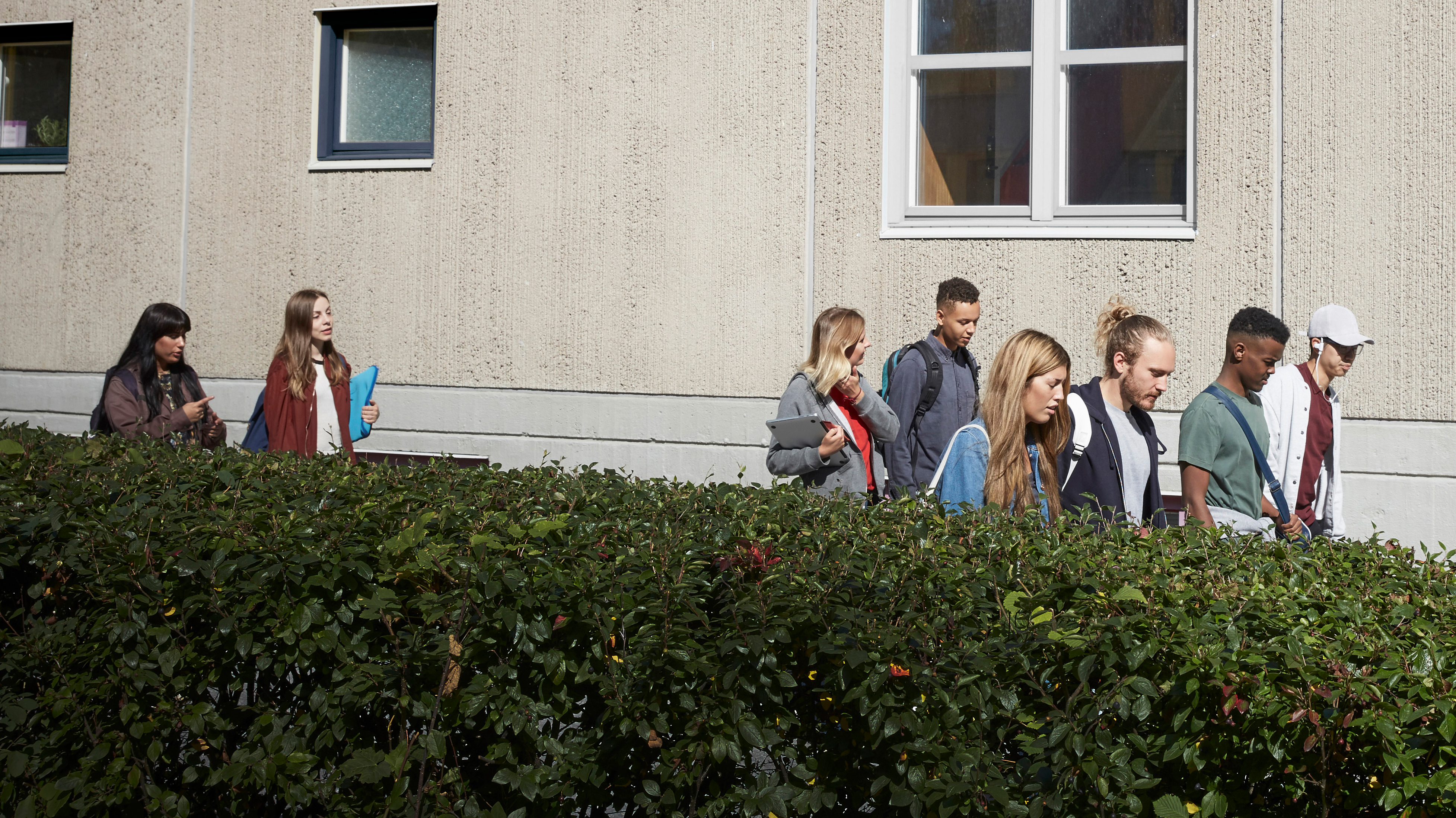 Students Walking Together