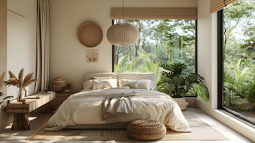 Chambre à coucher sereine à l'intérieur