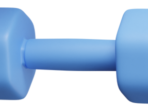 Blue dumbell.