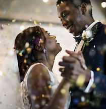Wedding couple dancing
