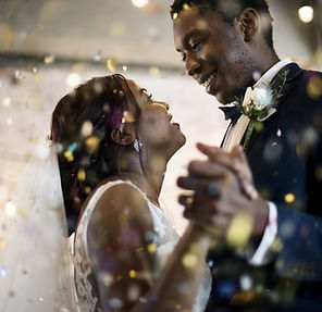 Wedding couple dancing