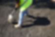 Construction worker with spade