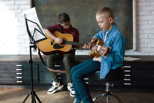 Boys in Guitar Class