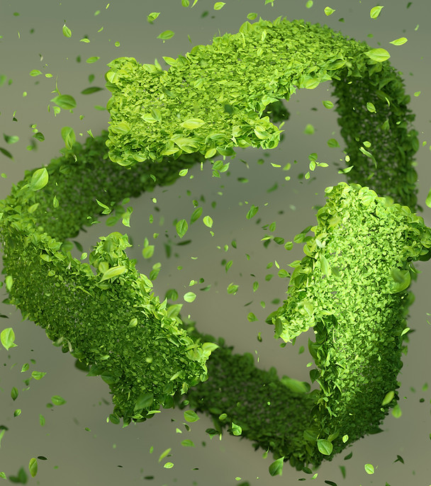 Grünes Recycling-Symbol